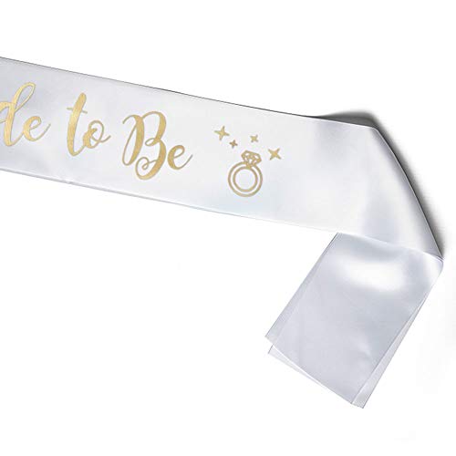 OLILLY White Sash Bride to Be - Sash for the Future Bride - Enjoy your Bachelorette Party (White) - Image 3