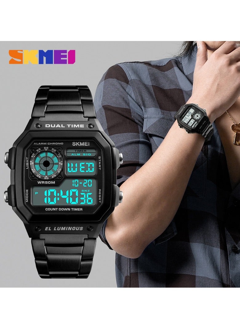 SKMEI Men's Original Digital Electronics Watch 1335 Black - Image 1