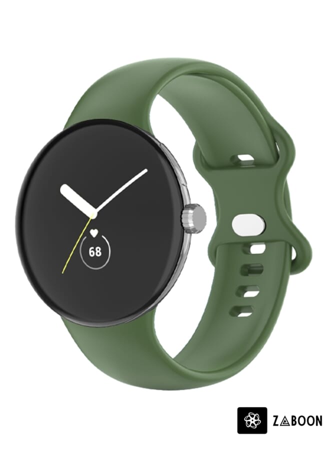 Zaboon Google Pixel Watch Single Color Silicone Watch Band Man - Image 1