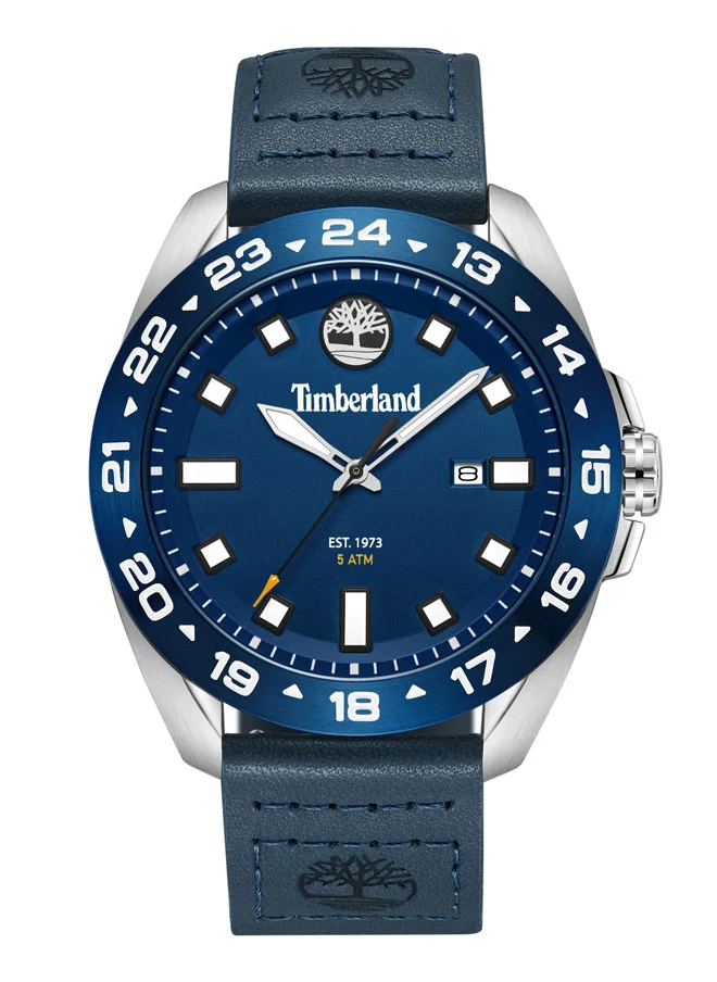 تمبرلاند Timberland Carrigan Blue Dial Gents Watch With Leather Strap 44mm - TDWGB0029403