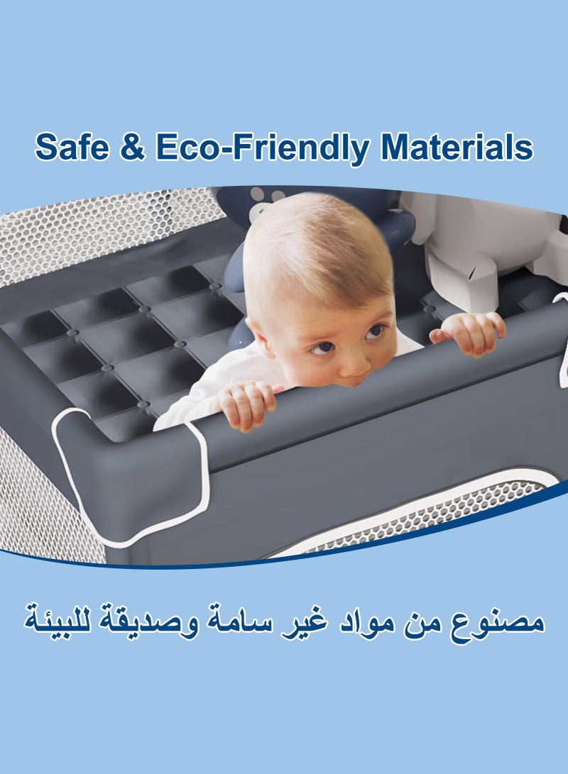 CoddleBaby 🎉Most Loved by KSA Moms! 90×90×68cm Baby Play Area – 360° Safe Space for Home, Kitchen, Living Room & Family Visits - Image 3