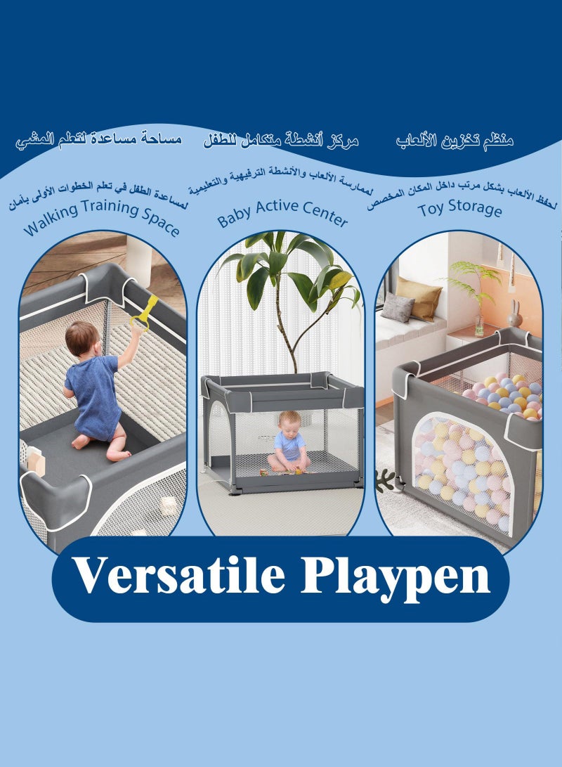 CoddleBaby 🎉Most Loved by KSA Moms! 90×90×68cm Baby Play Area – 360° Safe Space for Home, Kitchen, Living Room & Family Visits - Image 5