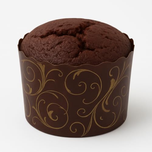 Esslly Ecopack Single-Serve Baking Moulds | Disposable Paper Cups | Set of 100| 60mm Diameter, 45mm Height | Grease & Warp Resistant | Withstand up to 220°C - Image 2