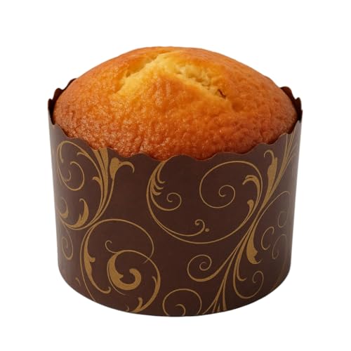 Esslly Ecopack Single-Serve Baking Moulds | Disposable Paper Cups | Set of 100| 60mm Diameter, 45mm Height | Grease & Warp Resistant | Withstand up to 220°C - Image 1