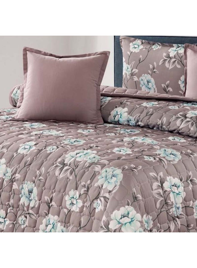 Sofia | Compressed flowered sheared bedding set 6 pieces 240 * 220 cm - Image 3