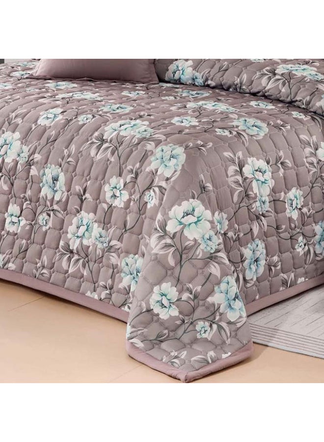 Sofia | Compressed flowered sheared bedding set 6 pieces 240 * 220 cm - Image 2
