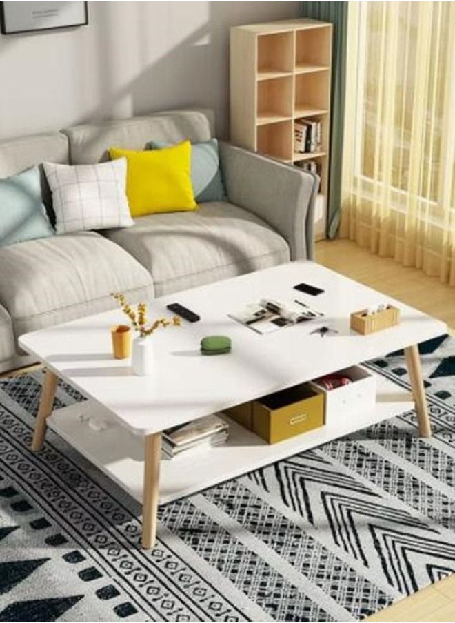 Generic Coffee Table Wood Sofa Table Small Coffee table for Living Room Mid Century Side End Table Center Desk Furniture for Living Room Bedroom Office 80 cm  - Image 1