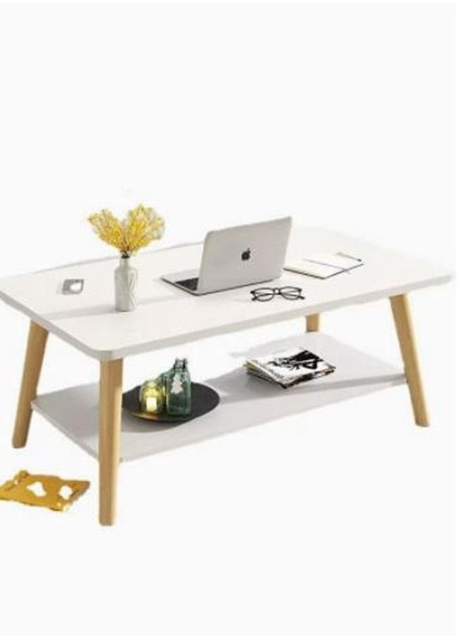 Generic Coffee Table Wood Sofa Table Small Coffee table for Living Room Mid Century Side End Table Center Desk Furniture for Living Room Bedroom Office 80 cm  - Image 4