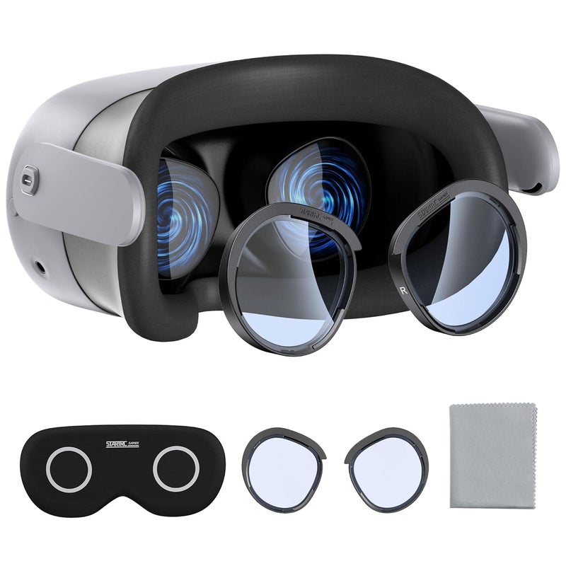 STARTRC GAMES Upgrade Lens Protector Set Compatible with Meta Quest 3S Accessories, Soft Glasses Spacer, ABS Rings with Blue Light Blocking Glasses for Oculus Quest 3S (Anti-blue Light and Scratches) - Image 1