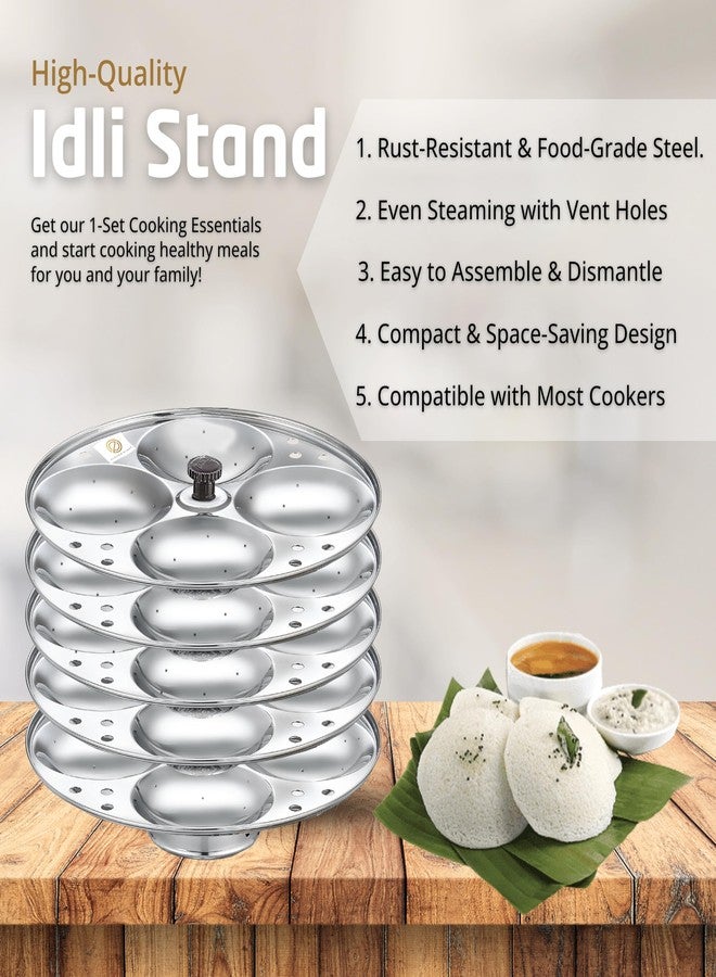 Eleven Rings 5 Plates Stainless Steel Idli Stand/Idli Maker Makes 20 Idlis at Once. - Image 5
