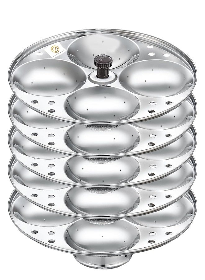Eleven Rings 5 Plates Stainless Steel Idli Stand/Idli Maker Makes 20 Idlis at Once. - Image 1