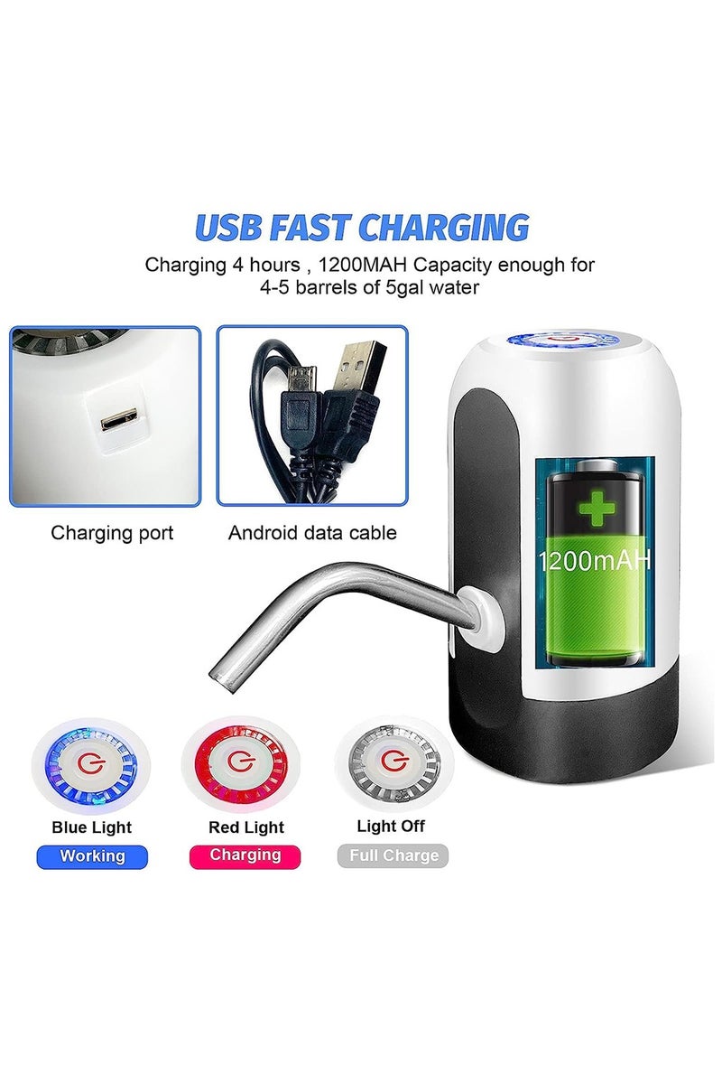 توبيز موزع مياه أوتوماتيكي توبيز M16 – بطارية قابلة للشحن 1200 مللي أمبير، أنبوب من الفولاذ المقاوم للصدأ 304، مضخة كهربائية محمولة للمياه، قدرة 4 واط، شحن USB - Image 3