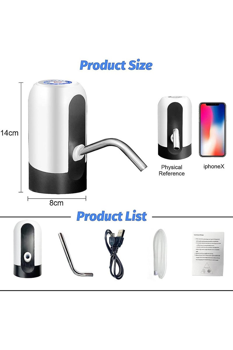 توبيز موزع مياه أوتوماتيكي توبيز M16 – بطارية قابلة للشحن 1200 مللي أمبير، أنبوب من الفولاذ المقاوم للصدأ 304، مضخة كهربائية محمولة للمياه، قدرة 4 واط، شحن USB - Image 5