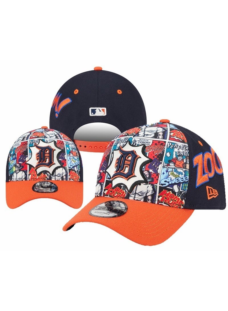 NEW ERA Detroit Tigers Comic - Print Adjustable Hat