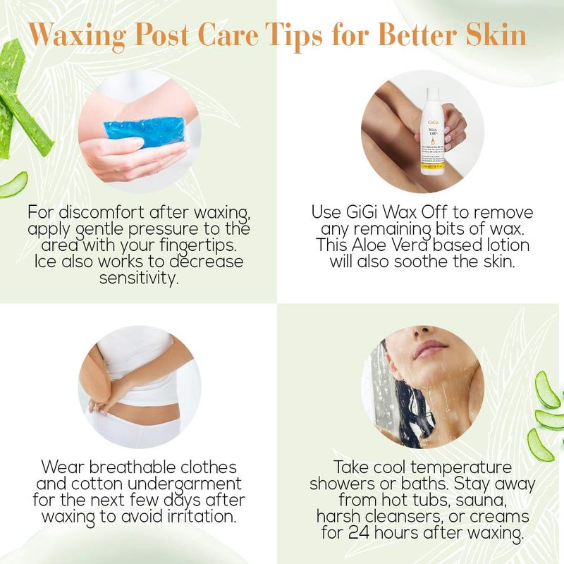 GiGi Wax Off Hair Wax Remover Gel Post Waxing Care with Aloe Vera - Skin Soothing Hair Removal After Wax Care, 8 oz - Image 2