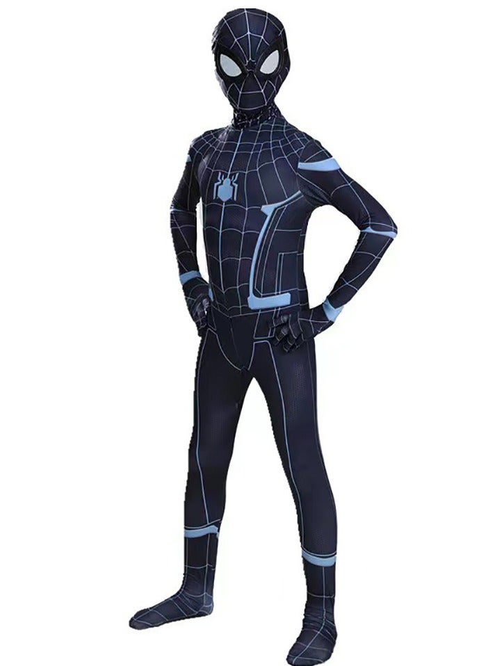 Spider Man Costume Cosplay Set 3D Style Superhero Cosplay Full Body Bodysuit Spandex Jumpsuit for Kids Spider Man Dress Up（C）  - Image 4