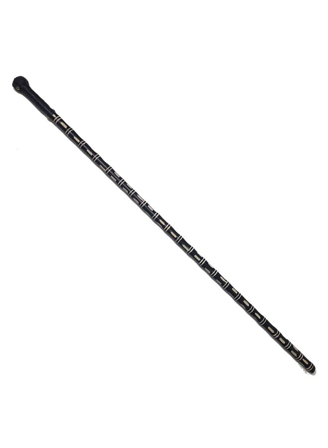 Generic Aswan beech wood cane for men, black and white - Image 1
