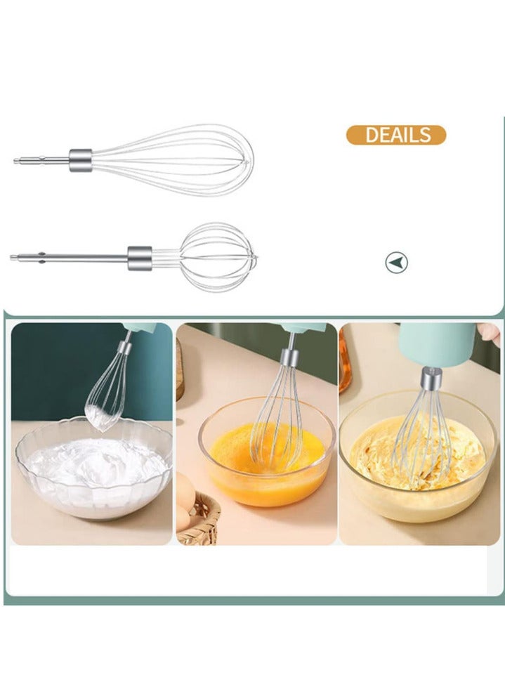 portable electric egg beater cordless handheld mixer 3speed adjustable lightweight usb rechargeable hand Mixer stainless steel egg whisk with double egg sticks for kitchen baking and ooking pink  - Image 3