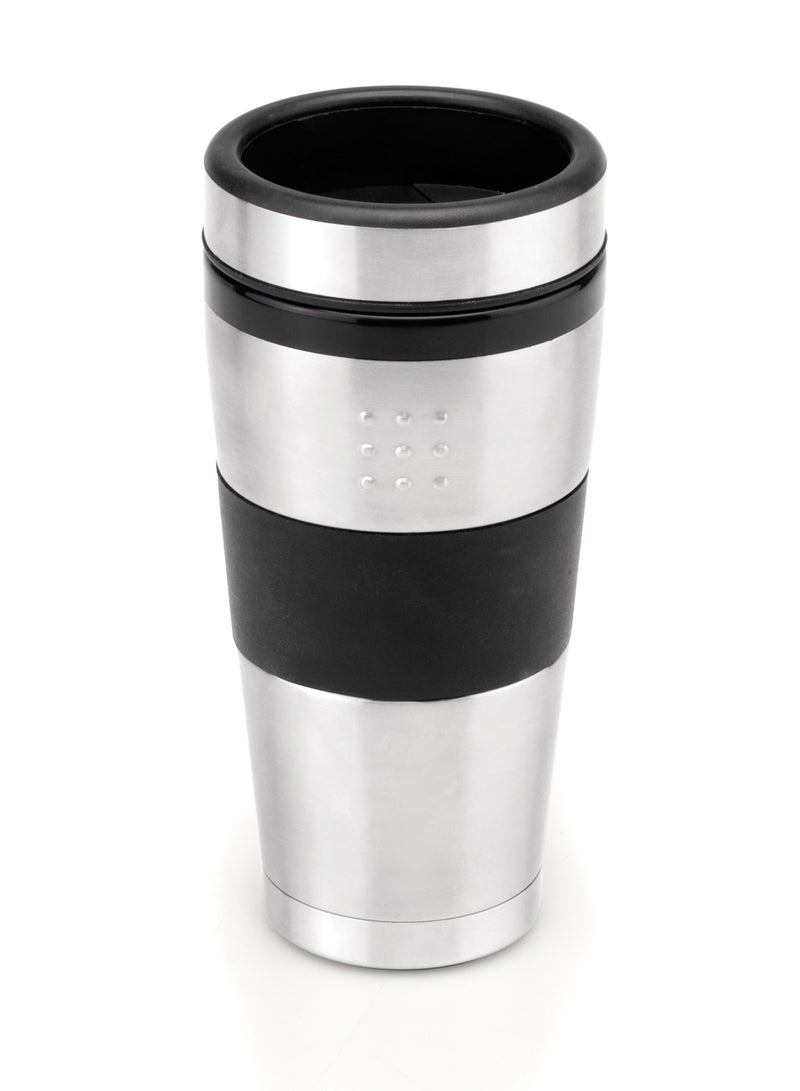 بيرجوف بيرجهوف- كوب للسفر 0.5 لتر - ستانلس ستيل عالي الجودة 18/10، مطاط - يحافظ على مشروبك ساخنًا أو باردًا لفترة أطول بفضل البناء المزدوج - يناسب معظم حاملات أكواب السيارات - منتج بلجيكي - Image 3
