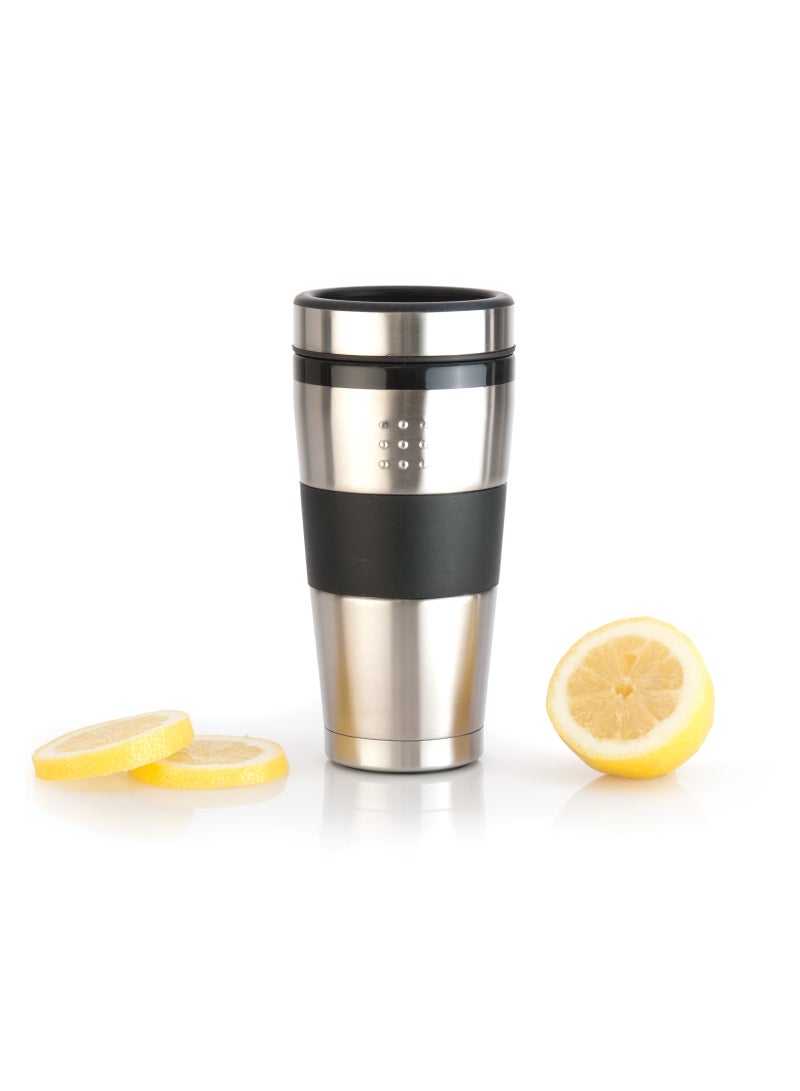 بيرجوف بيرجهوف- كوب للسفر 0.5 لتر - ستانلس ستيل عالي الجودة 18/10، مطاط - يحافظ على مشروبك ساخنًا أو باردًا لفترة أطول بفضل البناء المزدوج - يناسب معظم حاملات أكواب السيارات - منتج بلجيكي - Image 2