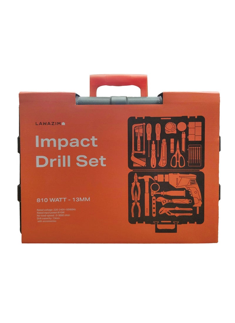 100-Piece Heavy Duty Impact Drill Tool Set 13mm 810 Watt with Accessories - pzsku/Z945309119D6F5FB8932FZ/45/_/1701168594/01879641-55a5-461c-9096-c9dcbbd1580b