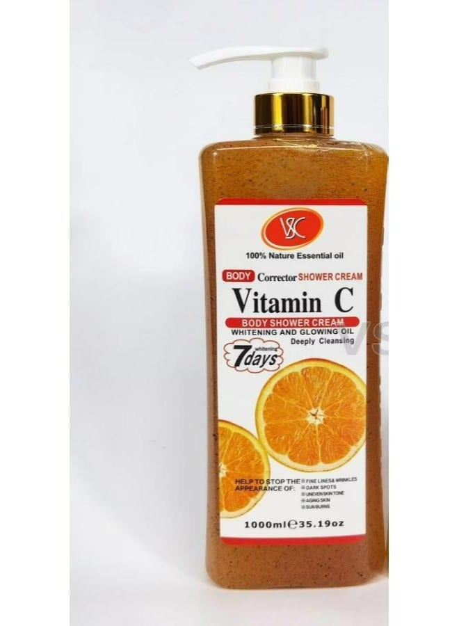 في إس سي كريم الاستحمام فيتامين سي للتبييض الفائق 1000 مل - Image 1