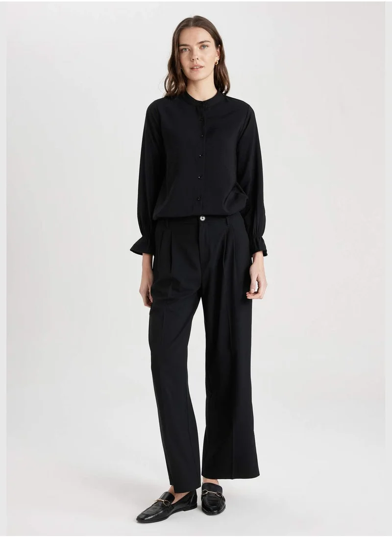 ديفاكتو Woman Woven Long Sleeve Shirt