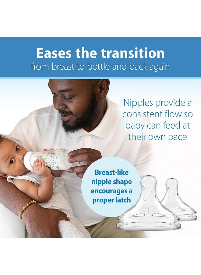 Dr. Brown's - Natural Flow® Anti-Colic Options+™ Wide-Neck Baby Bottle Designer Edition Bottles, Ocean Decos, 9 Oz/270 Ml, Level 1 Nipple, 2-Pack, 0M+ - Image 1
