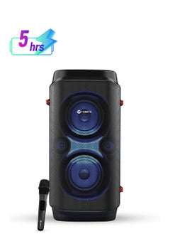 TOR-365 Party 70 Wireless Bluetooth Party Speaker| 70Watt Signature Deep Bass Sound | Dynamic Running Sense RGB Light| Digital Karaoke Mic