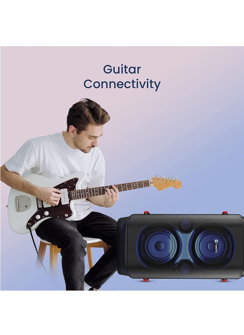 Toreto - TOR-365 Party 70 Wireless Bluetooth Party Speaker| 70Watt Signature Deep Bass Sound | Dynamic Running Sense RGB Light| Digital Karaoke Mic - Image 1