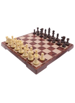 UniTrain 2 in 1 Chess and Checkers Medium size, Magnetic Wood - Travel Magnet Chess with Folding Case  - Image 2