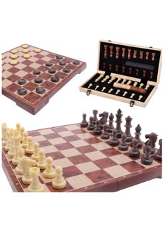 2 in 1 Chess and Checkers Medium size, Magnetic Wood - Travel Magnet Chess with Folding Case - pzsku/Z945342FDAB15051F361BZ/45/_/1731659407/c58e165d-676e-4d0b-a864-17f6a70b7b3d