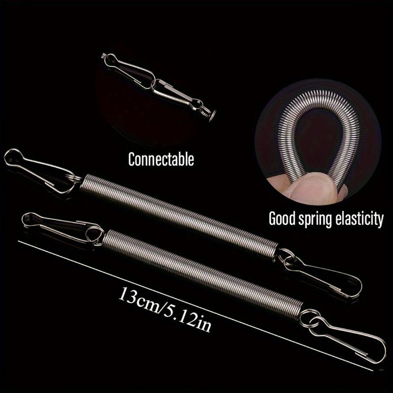 Silvery Stainless Steel Rabbit Cage Springs Double Clips 3.1 Inch Durable Small Pet Hamster Water Bottle Holder - Image 2