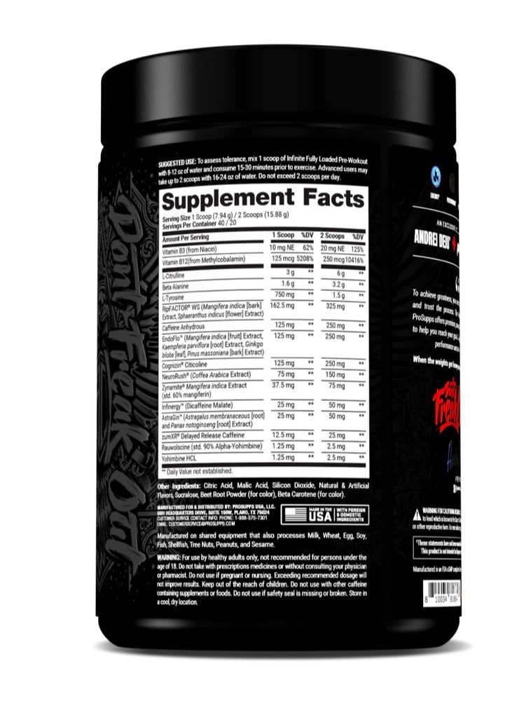 ProSupps PS Infinite Pre-Workout 40 serving Pineapple Punch - Image 2