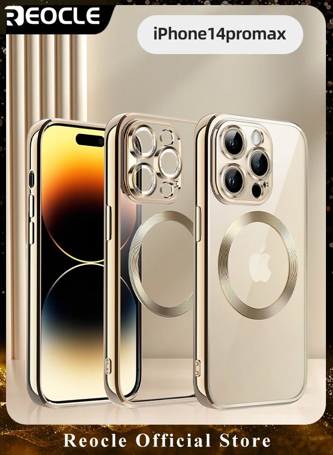 ريوكل جراب مغناطيسي شفاف لهاتف iPhone 14 Pro Max مع غطاء MagSafe سيليكون رفيع غير قابل للاصفرار ومضاد لبصمات الأصابع والخدوش - Image 1