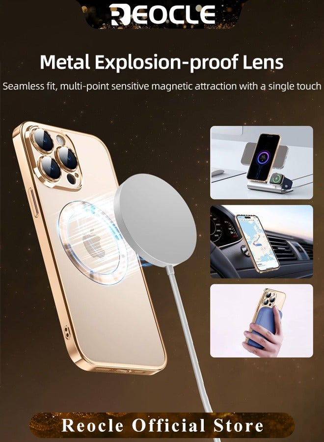 ريوكل جراب مغناطيسي شفاف لهاتف iPhone 14 Pro Max مع غطاء MagSafe سيليكون رفيع غير قابل للاصفرار ومضاد لبصمات الأصابع والخدوش - Image 2