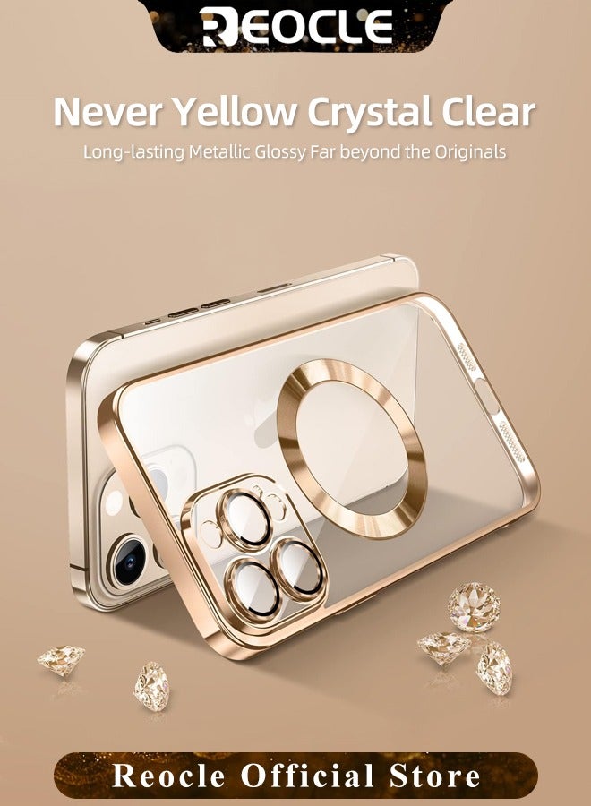 ريوكل جراب مغناطيسي شفاف لهاتف iPhone 14 Pro Max مع غطاء MagSafe سيليكون رفيع غير قابل للاصفرار ومضاد لبصمات الأصابع والخدوش - Image 5