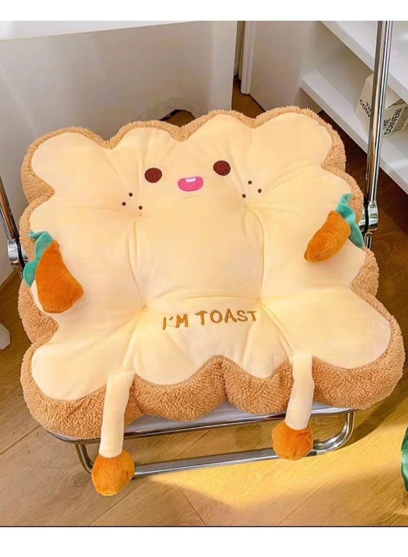 عام وسادة مقعد بشكل خبز محمص، سميكة للاستخدام في المكتب، مناسبة للجلوس لفترات طويلة، للطلاب، في الفصول الدراسية، تصميم لطيف، وسادة مؤخرة لجميع الفصول للسيارات والمقاعد - Image 2