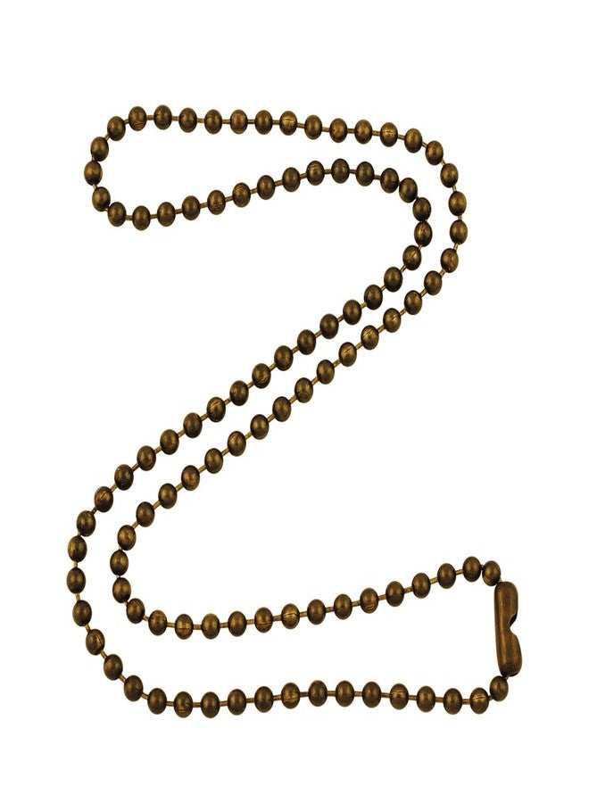 DragonWeave 3.2mm Antique Brass Ball Chain Necklace with Extra Durable Color Protect Finish - 18 Inches - Image 1