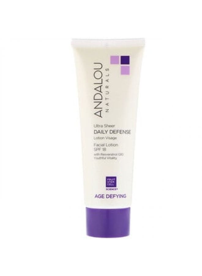 Andalou Naturals - Andalou Naturals Facial Lotion Ultra Sheer Daily Defense SPF 18 Age Defying 2.7 fl oz 80 ml - Image 1