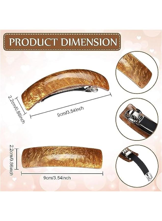FYLX 6 Barrettes for Women Hair Cli Hair Accessories Large French Hair Pin Retro Hair Clasp 6 Colors Group 1) - Image 2
