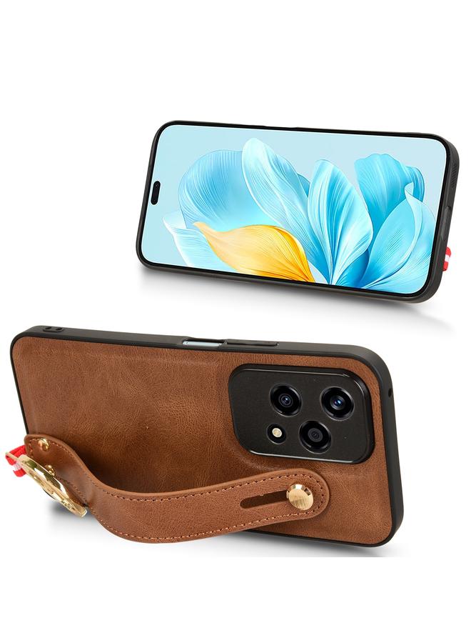 S-TOP Case For Honor 200 Lite Global Wristband Leather Back Phone Case - Image 4