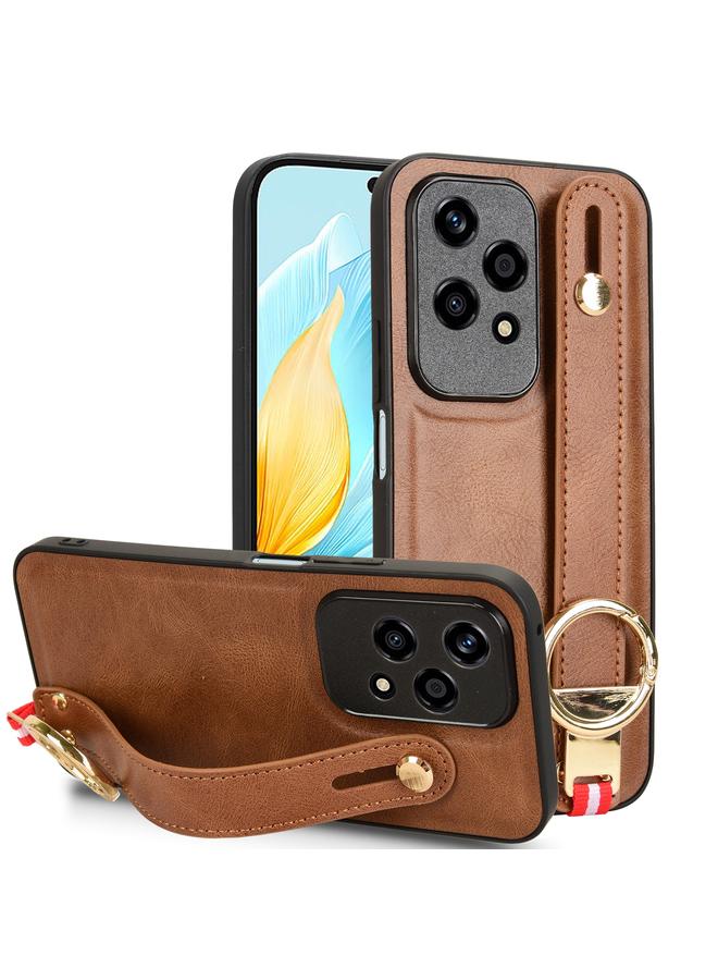 S-TOP Case For Honor 200 Lite Global Wristband Leather Back Phone Case - Image 1