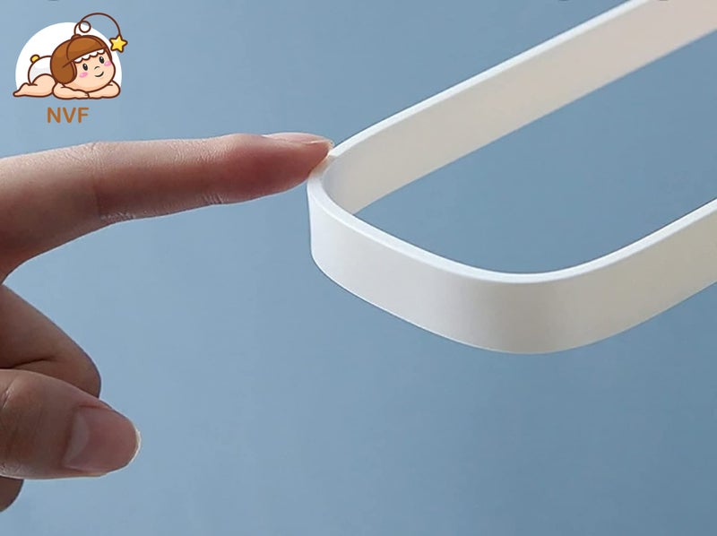 NVF Bathroom Wall-Mounted Clothing Holder Storage Towel Napkin Hanger Long Rod Shape centralized Storage, Outer Hook guardrail Against Falling ( Sat of 1 - Image 4