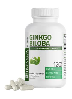 Bronson Ginkgo Biloba Extra Strength Formula, 120 Vegetarian Capsules  - Image 1