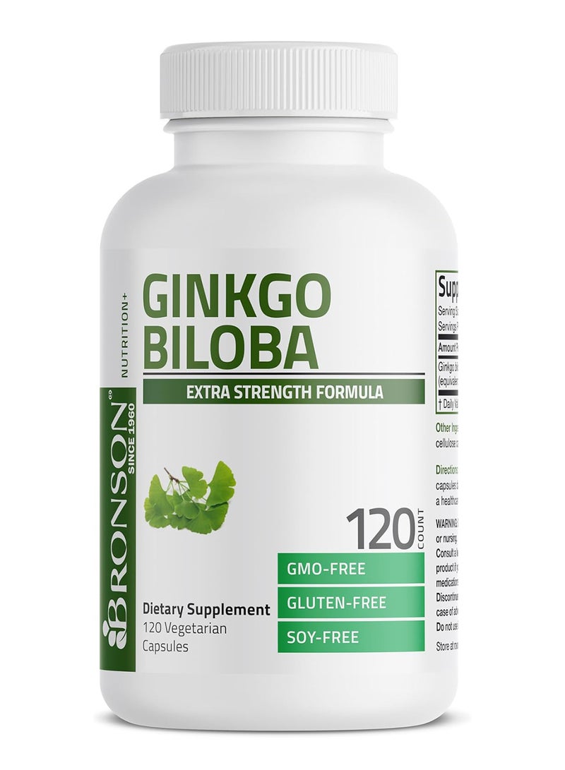 برونسون تركيبة الجنكة بيلوبا ذات القوة الإضافية، 120 كبسولة نباتية - Image 2