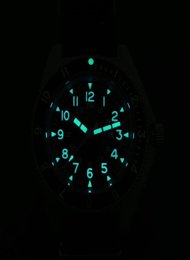 watchdives VH31 Quartz Watch, Military Diver Watches Sapphire Crystal Luxury Wristwatch 200m Waterproof Watch for Men (Black/No Logo) - Image 5