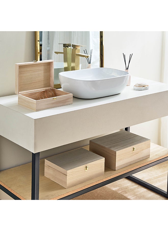 Home Box Paulownia 3-Piece Wooden Box Set  - Image 1