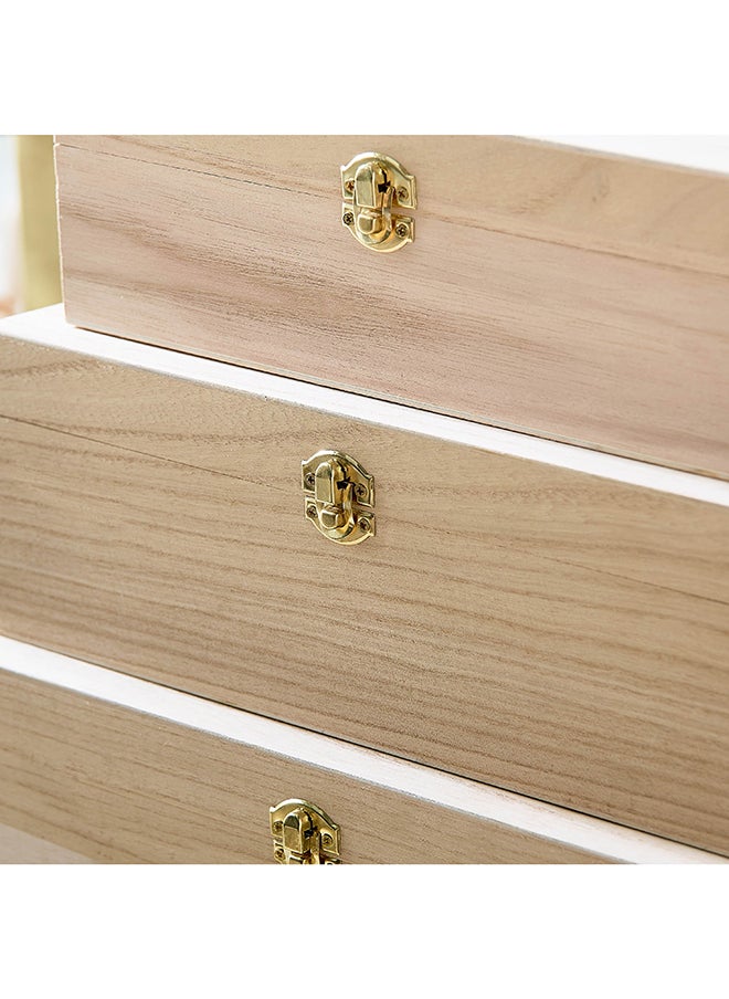 Home Box Paulownia 3-Piece Wooden Box Set  - Image 4