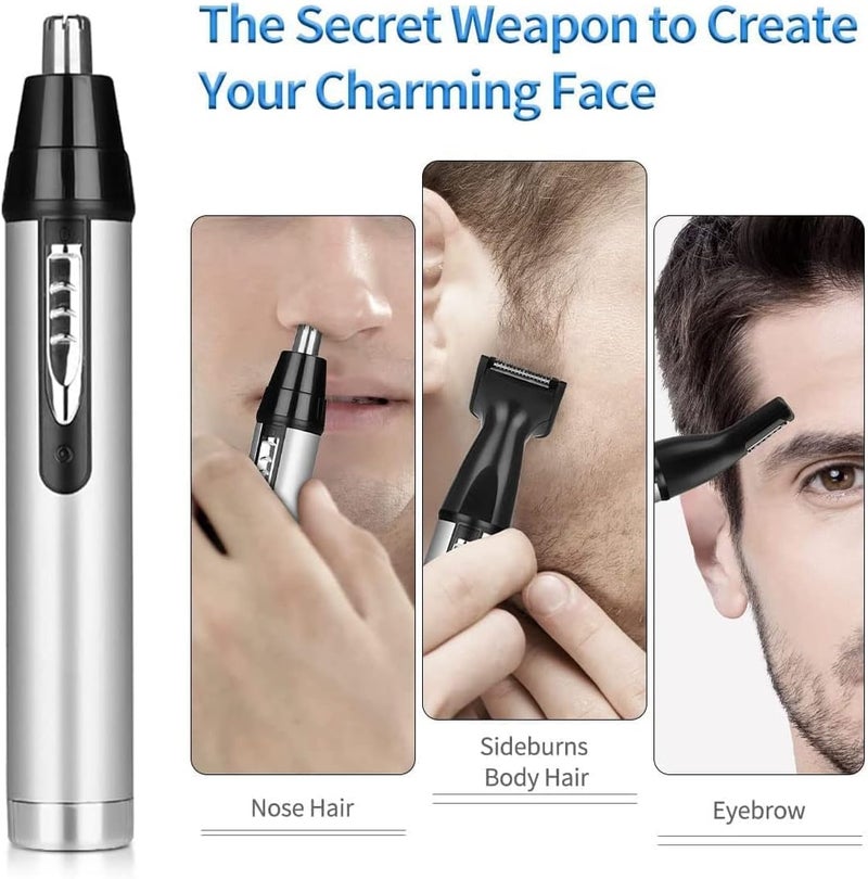 Excefore Nose Hair Trimmer, USB Rechargeable Nose Hair Trimmer, Male and Female Nose Hair Trimmer, Easy to Clean With Electric Ear Hair Trimmer (White) - Image 2